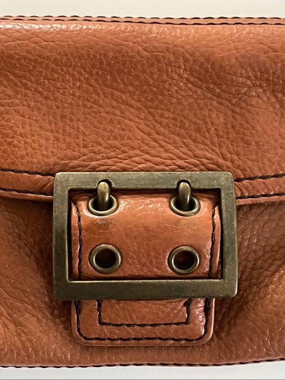 Banana Republic Genuine Leather Small/ Mini Shoulder Bag Cognac
